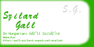 szilard gall business card